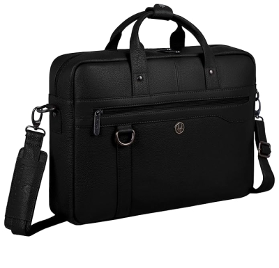 WildHorn Premium Leather Laptop Bag for Men | Handcrafted | Adjustable Shoulder Strap, Fits 15.6-Inch Laptop | Ideal for Office, Travel, Daily Use - 1 Year Warranty