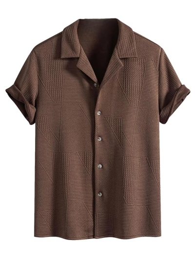 Leriya Fashion Shirt for Man Polycotton Regular Fit | Mens Casual Shirts | Shirt for Man| Shirts for Mens Stylish |Half Sleeve Button Down Textured Summer Wear (Available in Plus Sizes)